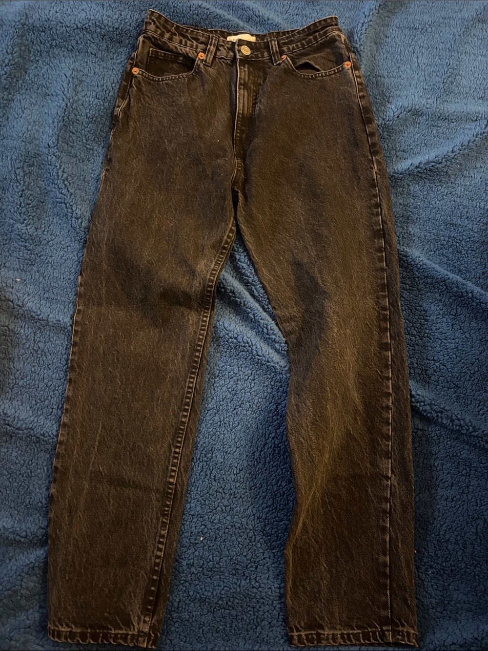 Classic Womens Zara Black Denim Jeans straight